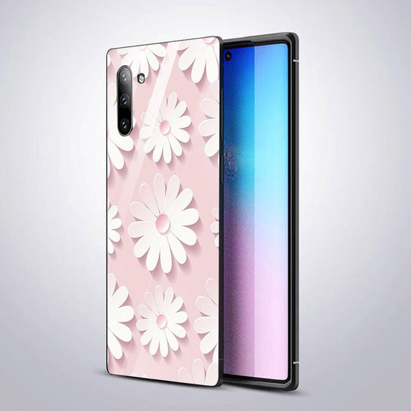 Beautiful Flowers Tempered Glass Phone Case for Samsung Galaxy Note 10