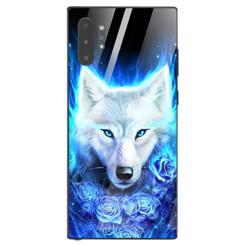 Wolf Eyes Tempered Glass Phone Case for Samsung Galaxy Note 10 Plus