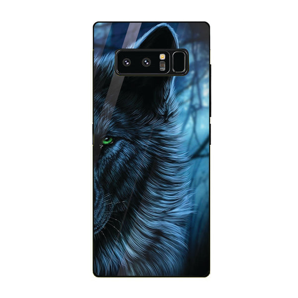 Wolf Eyes Tempered Glass Phone Case for Samsung Galaxy Note 8