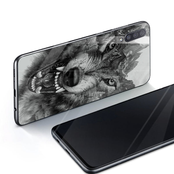 Wolf Eyes Tempered Glass Phone Case for Samsung Galaxy A70