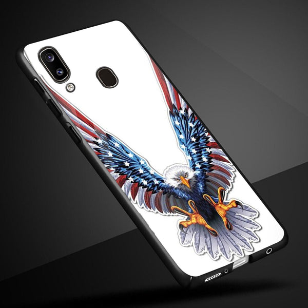 Eagle Tempered Glass Phone Case for Samsung Galaxy M20