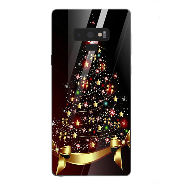 Merry Chrismas Tempered Glass Phone Case for Samsung Galaxy Note 9