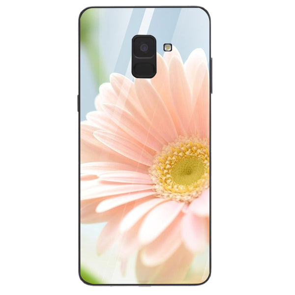 Beautiful Flowers Tempered Glass Phone Case for Samsung Galaxy A8 Plus
