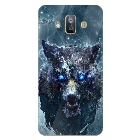Wolf Eyes Tempered Glass Phone Case for Samsung Galaxy J7 Duo