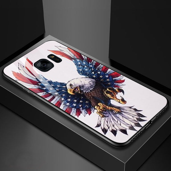 Eagle Tempered Glass Phone Case for Samsung Galaxy S7