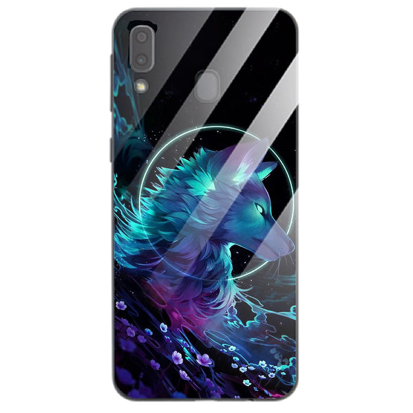 Wolf Eyes Tempered Glass Phone Case for Samsung Galaxy A30