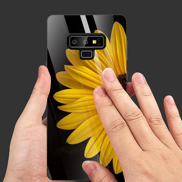 Beautiful Flowers Tempered Glass Phone Case for Samsung Galaxy Note 9