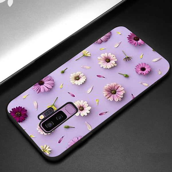 Beautiful Flowers Tempered Glass Phone Case for Samsung Galaxy S9 Plus