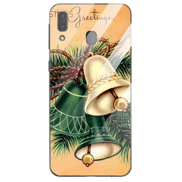 Merry Chrismas Tempered Glass Phone Case for Samsung Galaxy A30