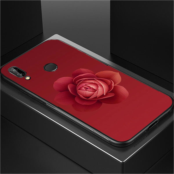 Beautiful Flowers Tempered Glass Phone Case for Samsung Galaxy M20