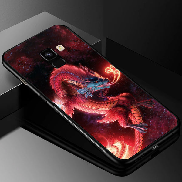Dragon Tempered Glass Phone Case for Samsung Galaxy A8 Plus