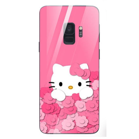 Cute Teddy Bear Tempered Glass Phone Case for Samsung Galaxy S9