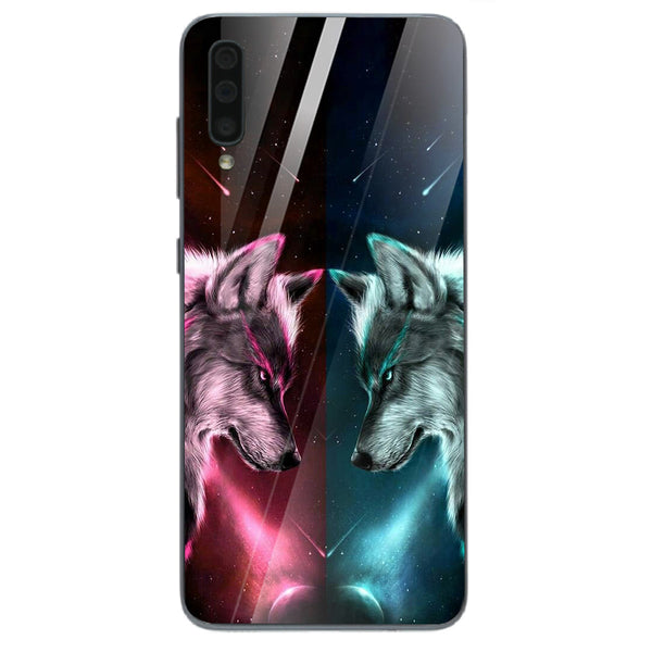 Wolf Eyes Tempered Glass Phone Case for Samsung Galaxy A70