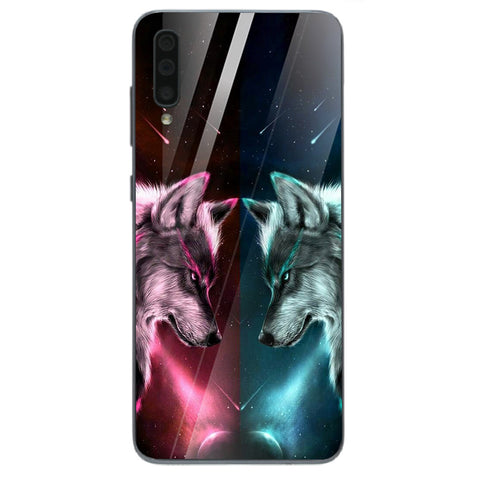 Wolf Eyes Tempered Glass Phone Case for Samsung Galaxy A70