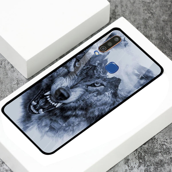 Wolf Eyes Tempered Glass Phone Case for Vivo Y15