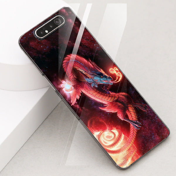Dragon Tempered Glass Phone Case for Samsung Galaxy A80