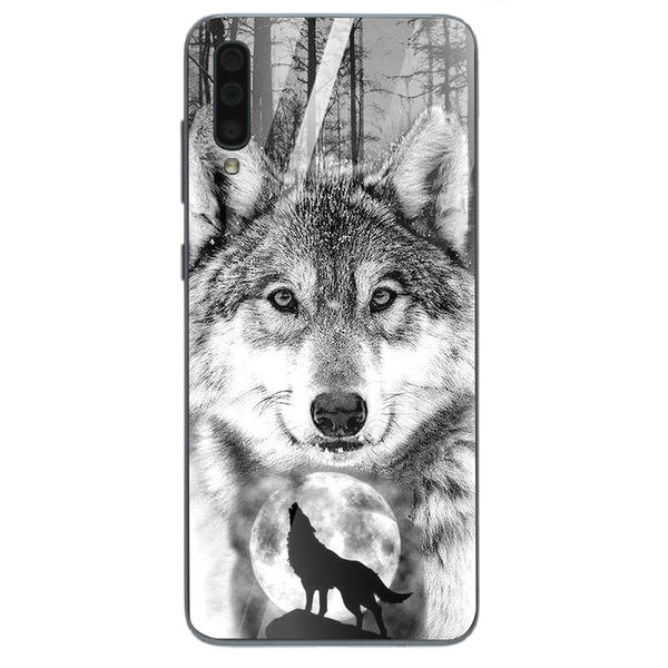 Wolf Eyes Tempered Glass Phone Case for Samsung Galaxy A70