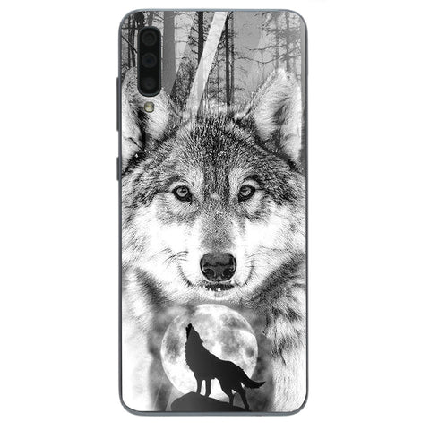 Wolf Eyes Tempered Glass Phone Case for Samsung Galaxy A70