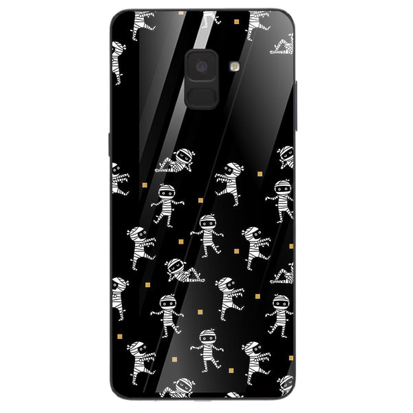 Halloween Skull Tempered Glass Phone Case for Samsung Galaxy A8 Plus