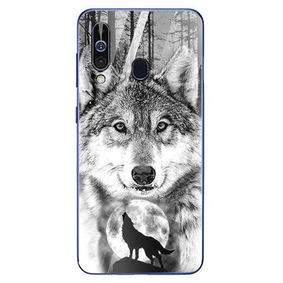 Wolf Eyes Tempered Glass Phone Case for Samsung Galaxy A60