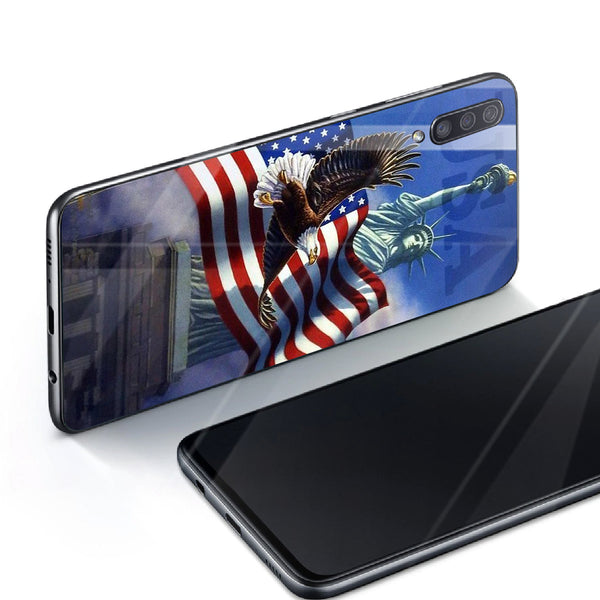Eagle Tempered Glass Phone Case for Samsung Galaxy A70