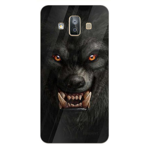 Wolf Eyes Tempered Glass Phone Case for Samsung Galaxy J7 Duo