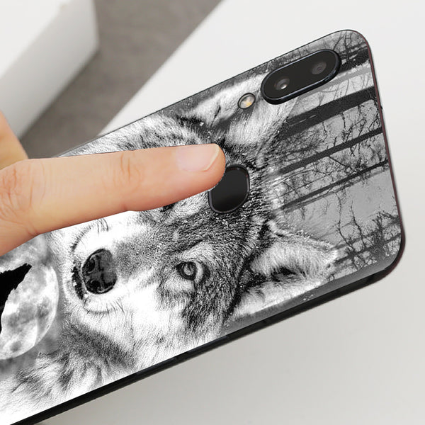 Wolf Eyes Tempered Glass Phone Case for Samsung Galaxy A10S