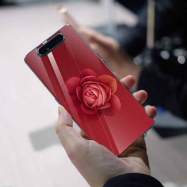 Beautiful Flowers Tempered Glass Phone Case for Samsung Galaxy A80