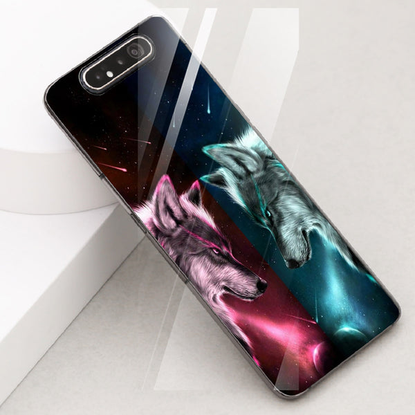 Wolf Eyes Tempered Glass Phone Case for Samsung Galaxy A80