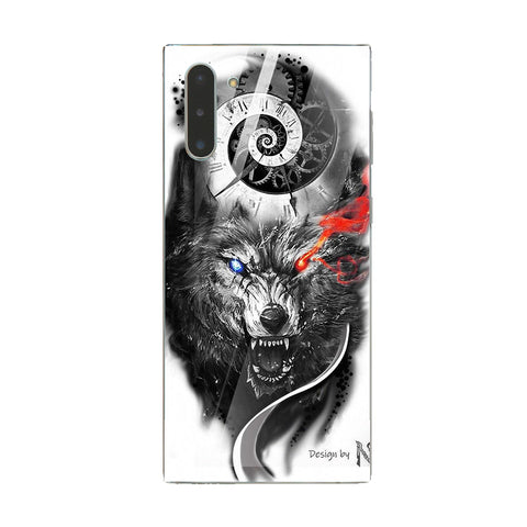 Wolf Eyes Tempered Glass Phone Case for Samsung Galaxy Note 10