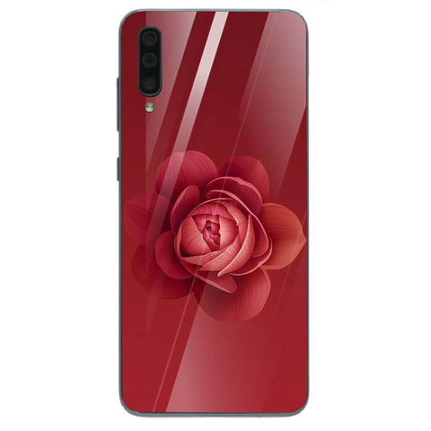Beautiful Flowers Tempered Glass Phone Case for Samsung Galaxy A70