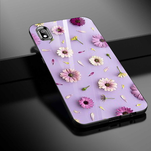 Beautiful Flowers Tempered Glass Phone Case for Samsung Galaxy A10