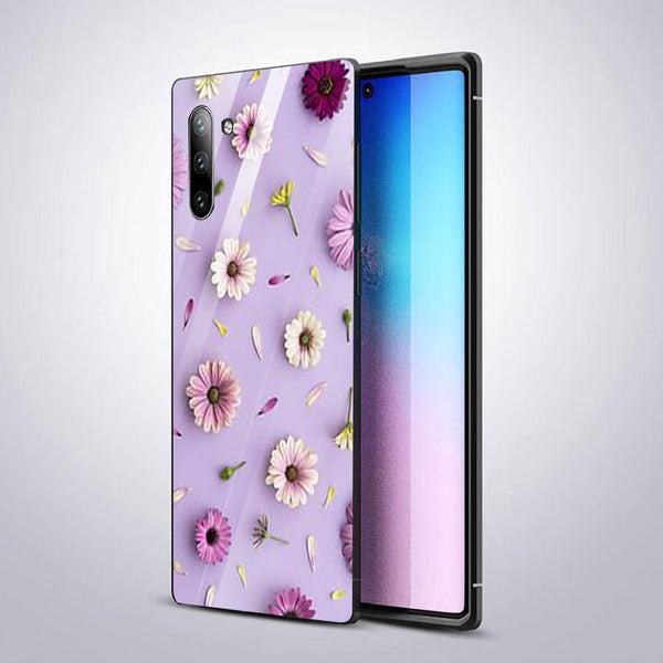 Beautiful Flowers Tempered Glass Phone Case for Samsung Galaxy Note 10