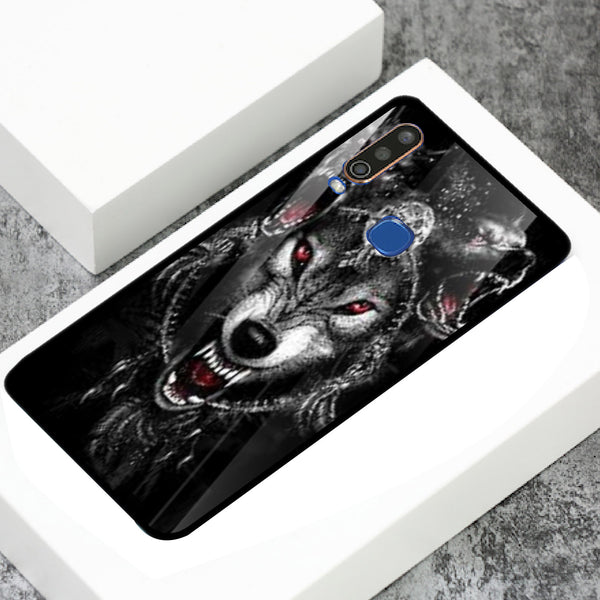 Wolf Eyes Tempered Glass Phone Case for Vivo Y15