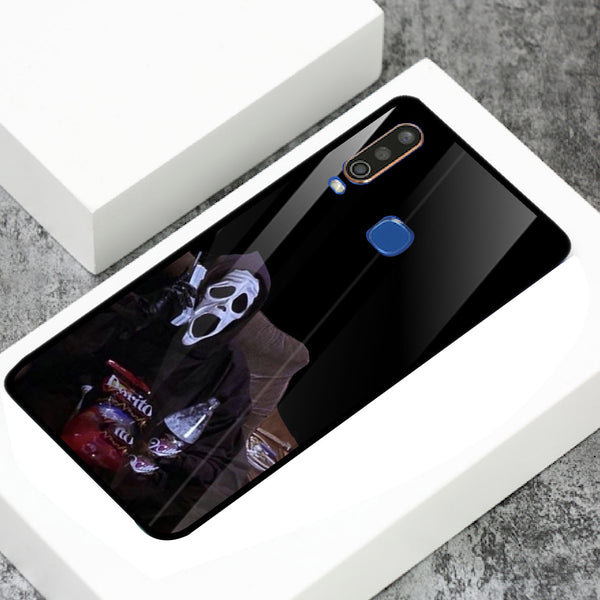 Halloween Skull Tempered Glass Phone Case for Vivo Y15