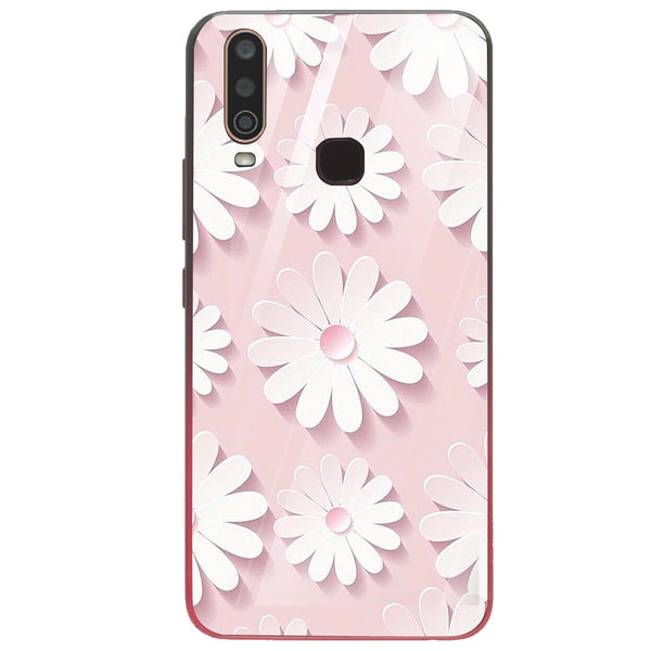 Beautiful Flowers Tempered Glass Phone Case for Vivo Y17