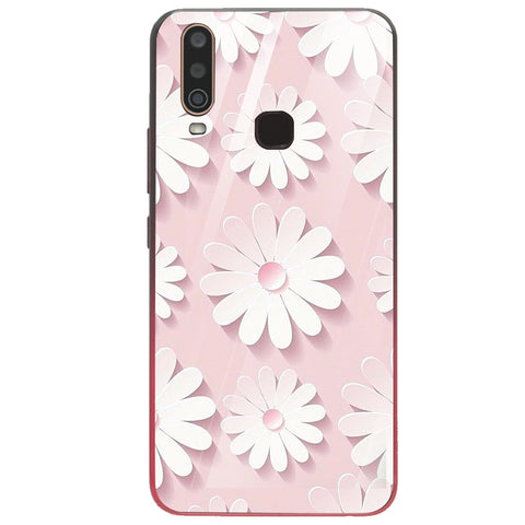 Beautiful Flowers Tempered Glass Phone Case for Vivo Y17