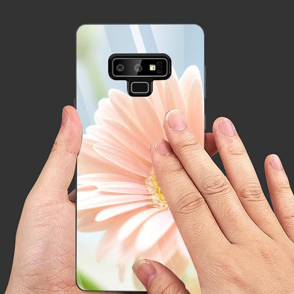 Beautiful Flowers Tempered Glass Phone Case for Samsung Galaxy Note 9