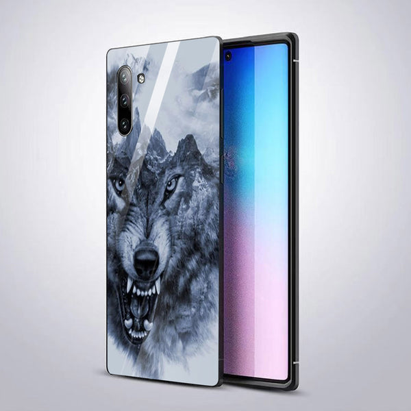 Wolf Eyes Tempered Glass Phone Case for Samsung Galaxy Note 10