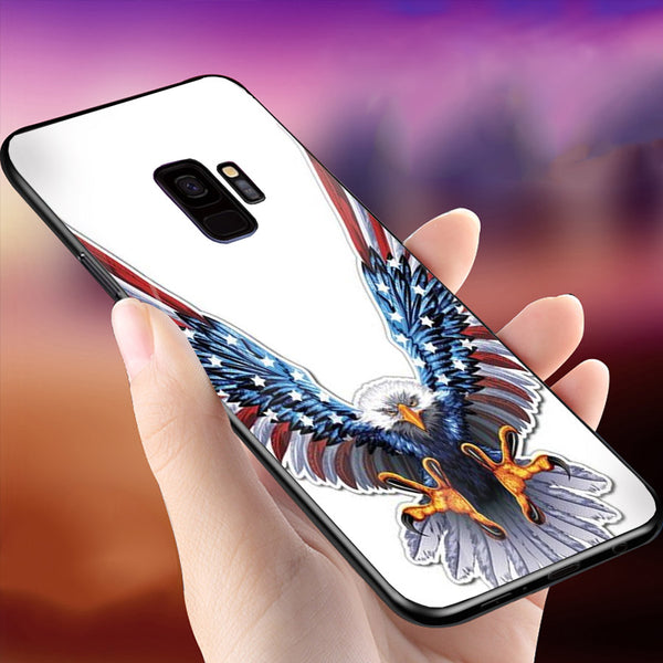 Eagle Tempered Glass Phone Case for Samsung Galaxy S9