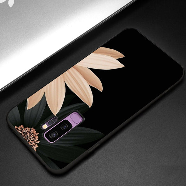 Beautiful Flowers Tempered Glass Phone Case for Samsung Galaxy S9 Plus