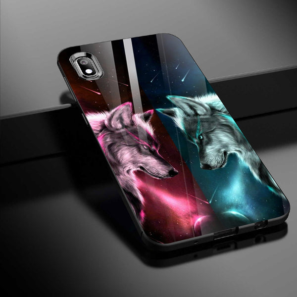 Wolf Eyes Tempered Glass Phone Case for Samsung Galaxy A10