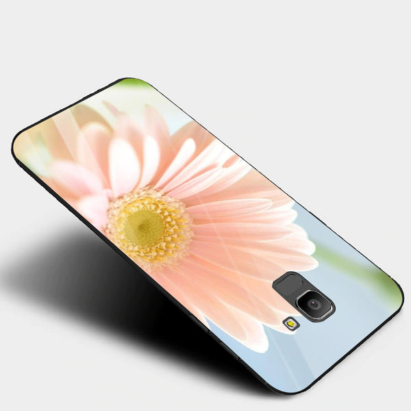Beautiful Flowers Tempered Glass Phone Case for Samsung Galaxy J6 2018