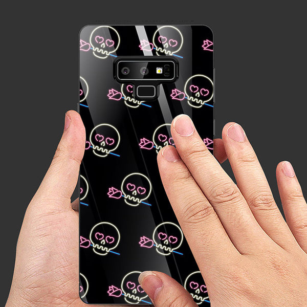 Halloween Skull Tempered Glass Phone Case for Samsung Galaxy Note 9