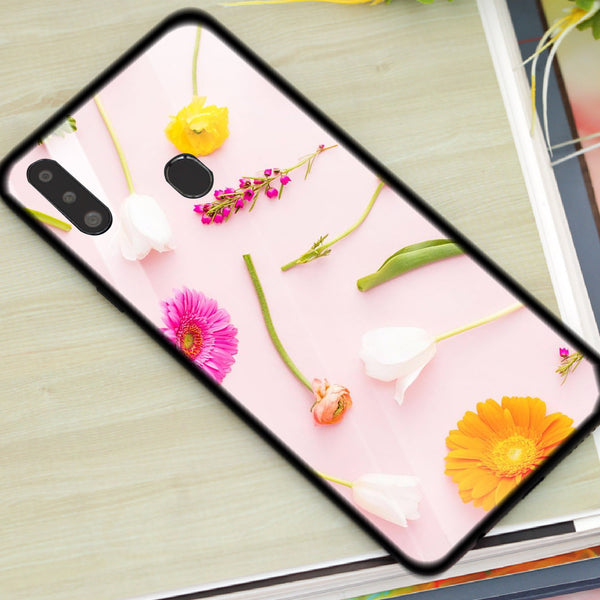 Beautiful Flowers Tempered Glass Phone Case for Samsung