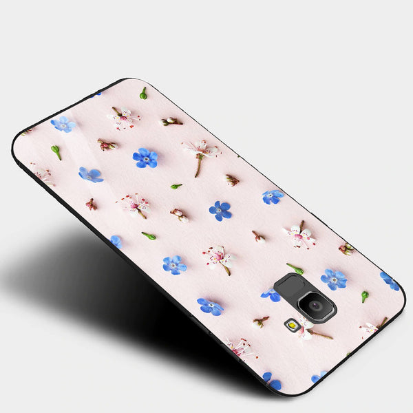 Beautiful Flowers Tempered Glass Phone Case for Samsung Galaxy J6 2018