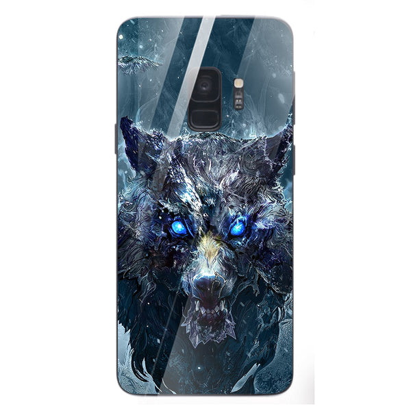 Wolf Eyes Tempered Glass Phone Case for Samsung Galaxy S9