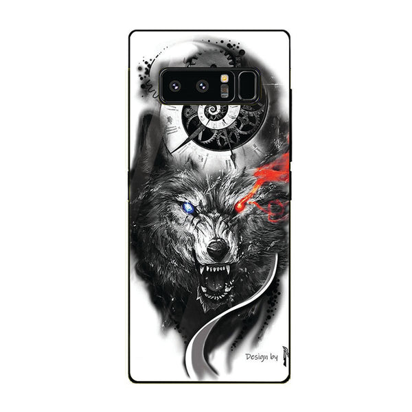 Wolf Eyes Tempered Glass Phone Case for Samsung Galaxy Note 8