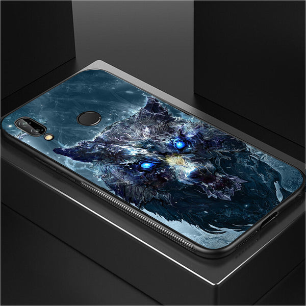 Wolf Eyes Tempered Glass Phone Case for Samsung Galaxy M20
