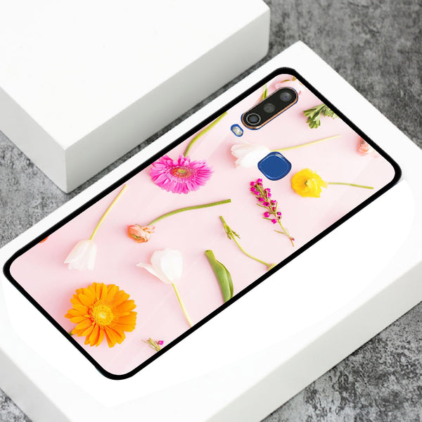Beautiful Flowers Tempered Glass Phone Case for Vivo Y15